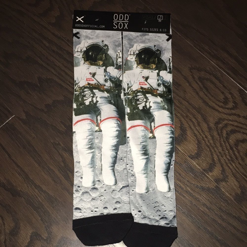 NASA Space Astronaut on The Moon Landing Walking on Air Casual summer Crew Socks